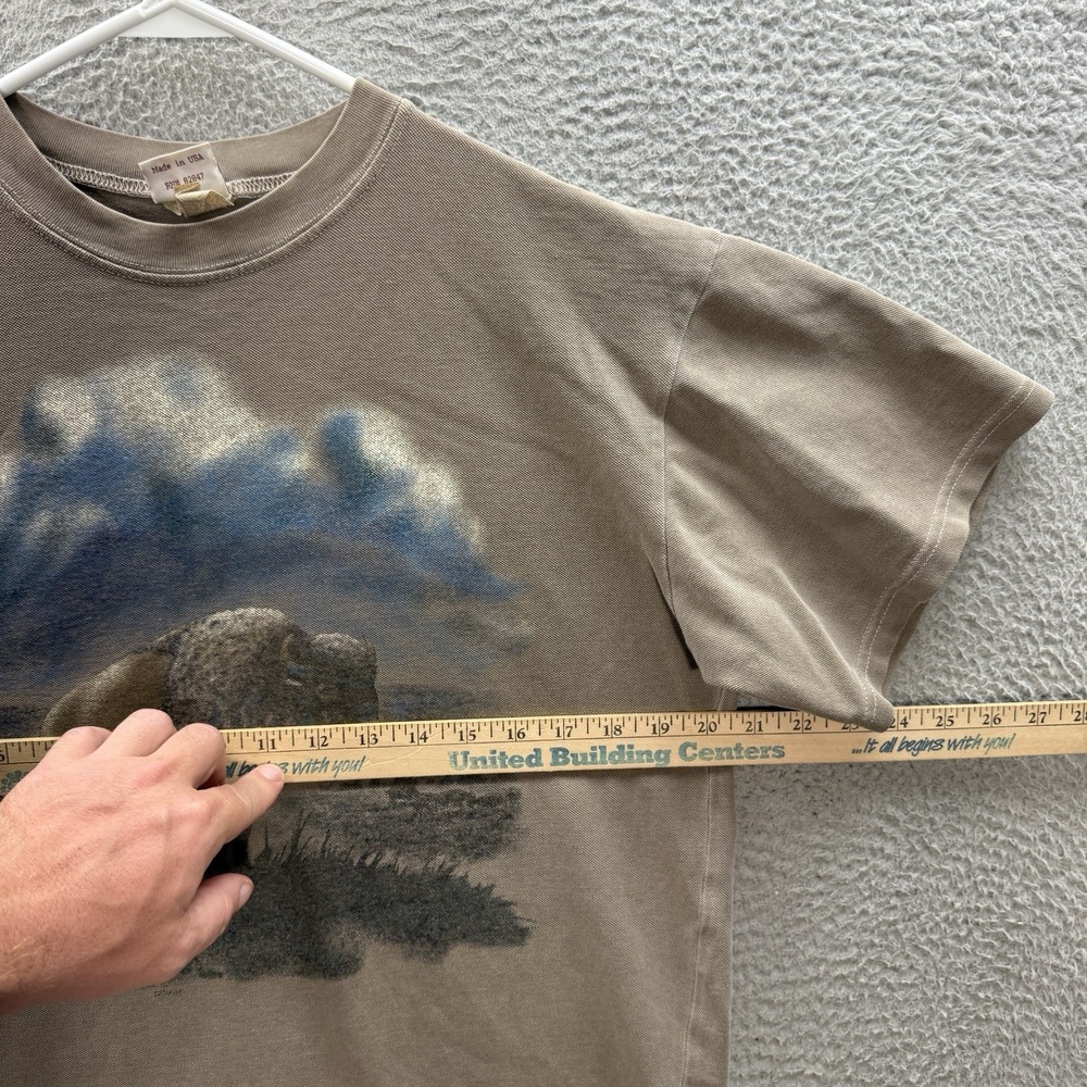 Vintage Art Unlimited Shirt Adult Medium Tan Crewneck Nature Grunge Faded 90s - Picture 3 of 12